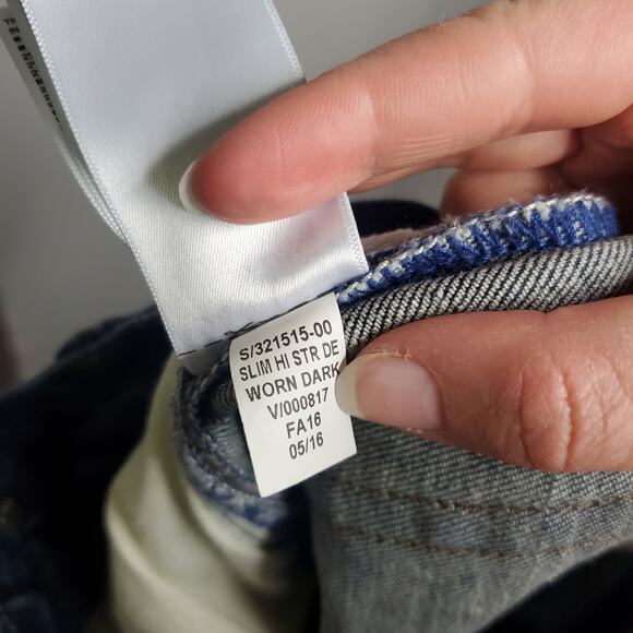 GAP 1969 Men's Slim Dark Wash Straight Boot Cut Jeans W 34 X 30 L - Picture 9 of 12